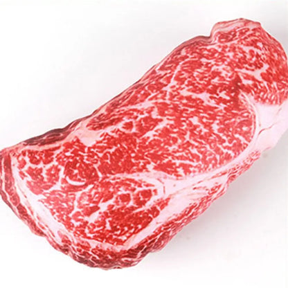 Squeaky Steak Dog Chew Toy