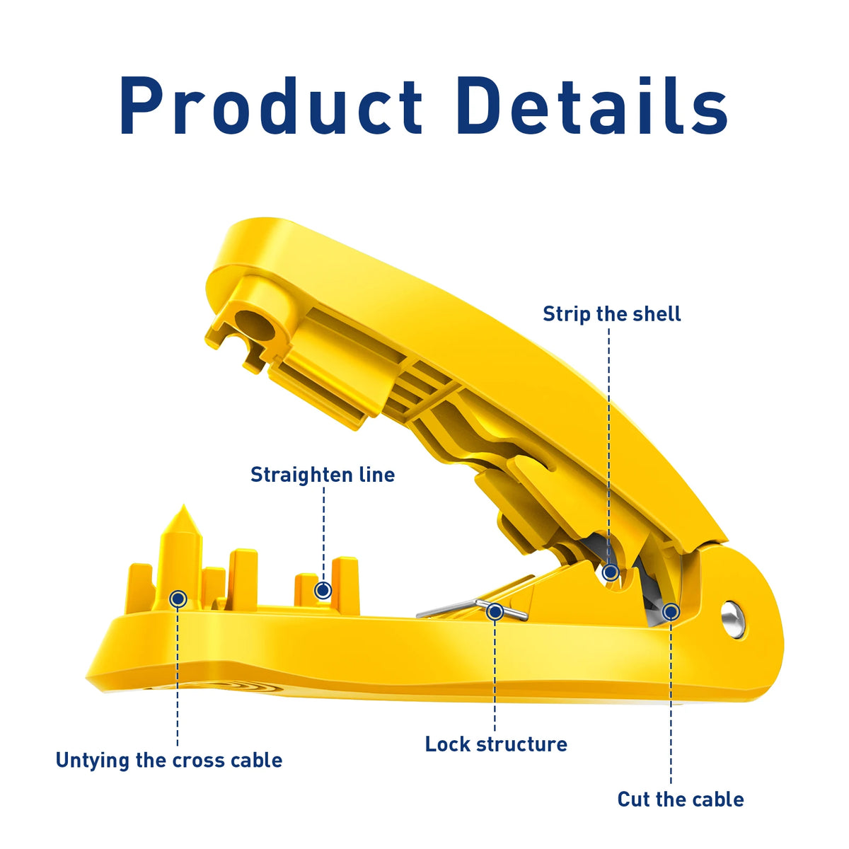RJ45 Ethernet Cable Stripping & Cutting Tool