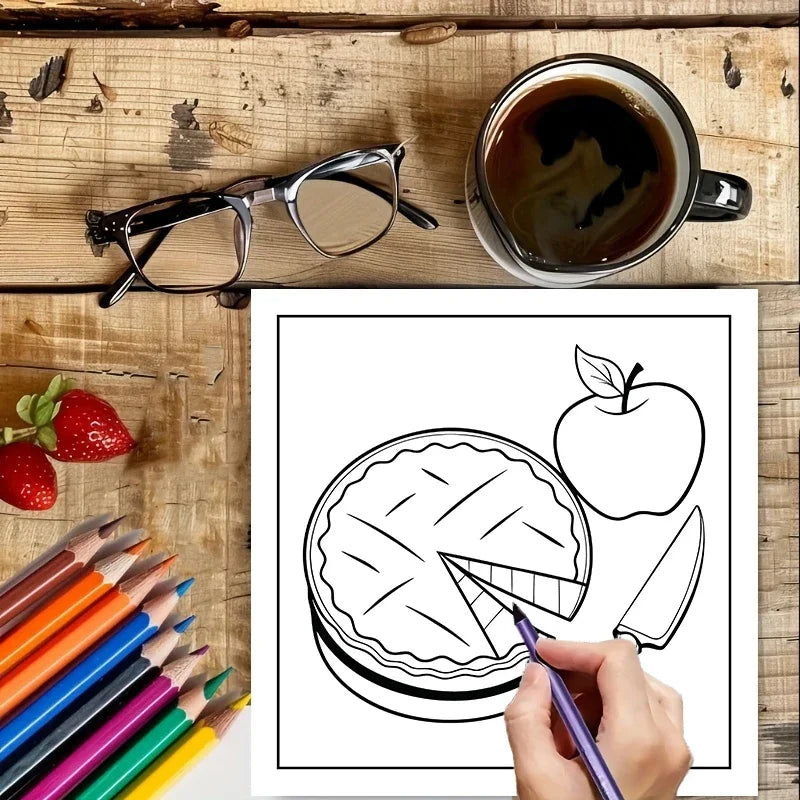 Cute & Simple Adult Colouring Book