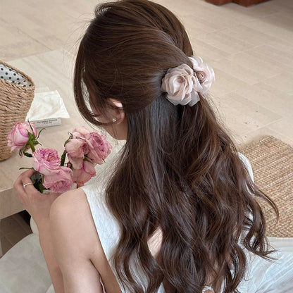 Chiffon Flower Hair Claw Clip