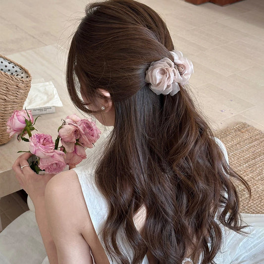 Chiffon Flower Hair Claw Clip