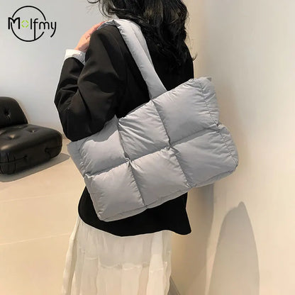 Women’s Quilted Waterproof Tote Shoulder Bag