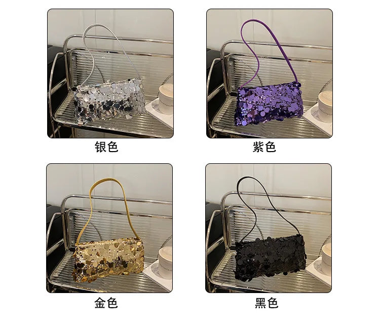 Sequin Evening Shoulder Bag