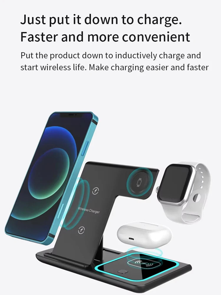 3-in-1 Foldable Wireless Charging Station