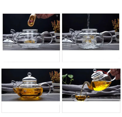 High Borosilicate Glass Teapot with Built-In Filter