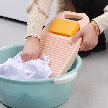 Thickened Hand Wash Laundry Washboard with Soap Holder