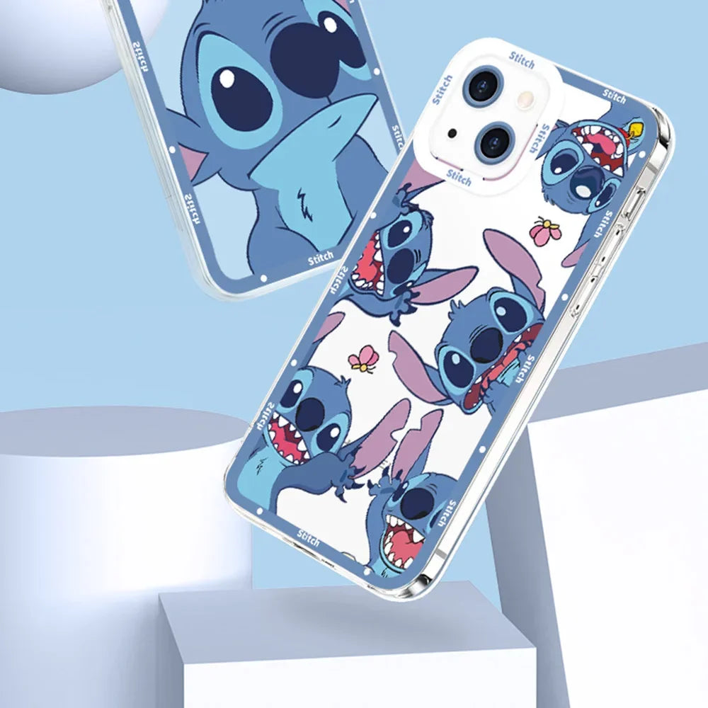 Cartoon Lilo Stitch Cute Phone Case For Iphone 14 15 12 13 Mini 11 Pro Max Xs XR