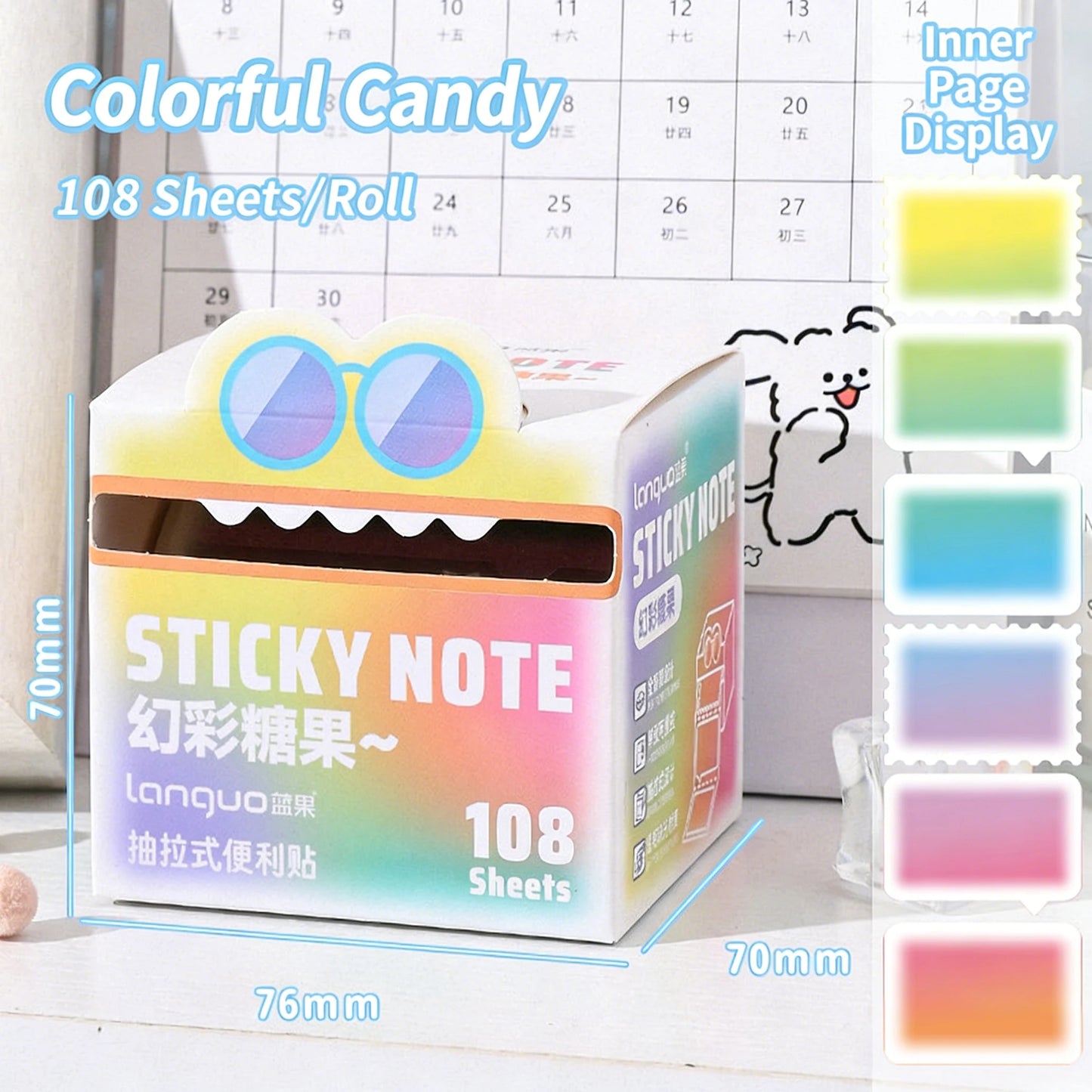 Transparent Pull-Out Sticky Notes Roll