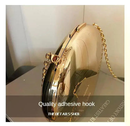 Acrylic Half-Moon Evening Clutch Bag