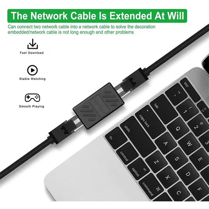 RJ45 Female to Female Ethernet Connector for Cat5e, Cat6 & Cat7 LAN Cables