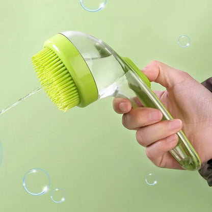 Silicone Pet Bath Brush with Shampoo Dispenser