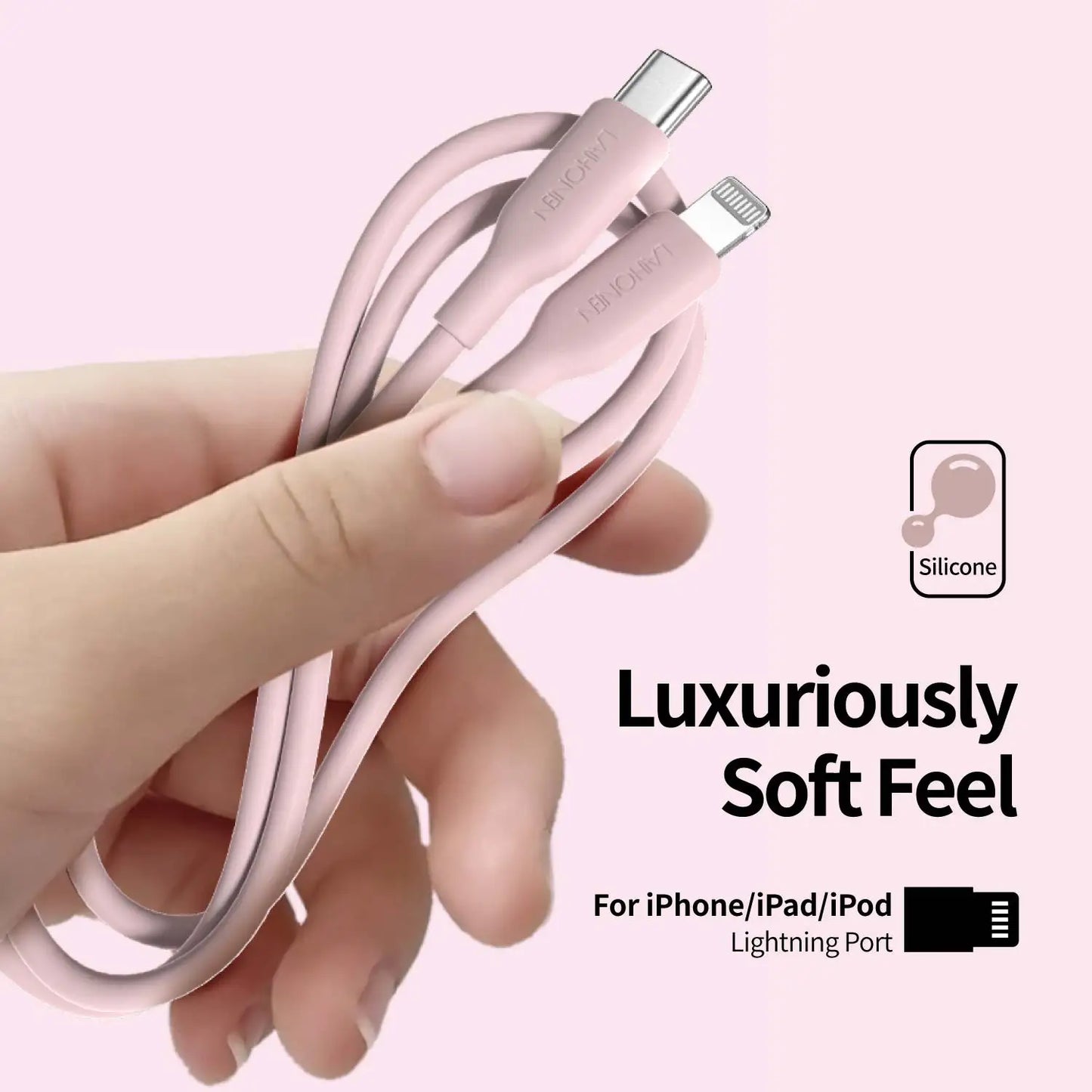 Silicone USB-C to Lightning Cable