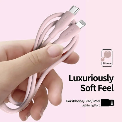 Silicone USB-C to Lightning Cable