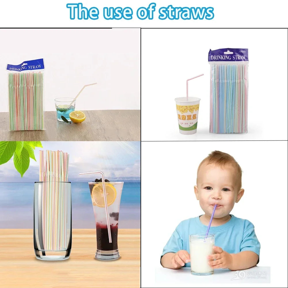 Flexible Colourful Plastic Drinking Straws