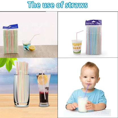 Flexible Colourful Plastic Drinking Straws