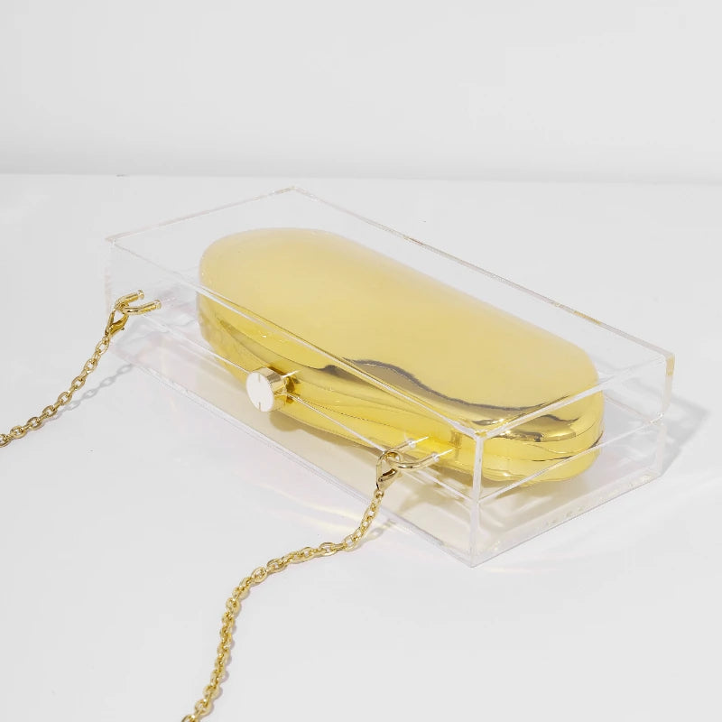 Elegant Acrylic Box Clutch Evening Bag