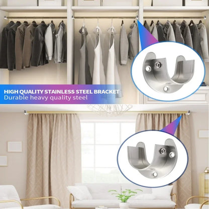 304 Stainless Steel Wardrobe Rod Brackets