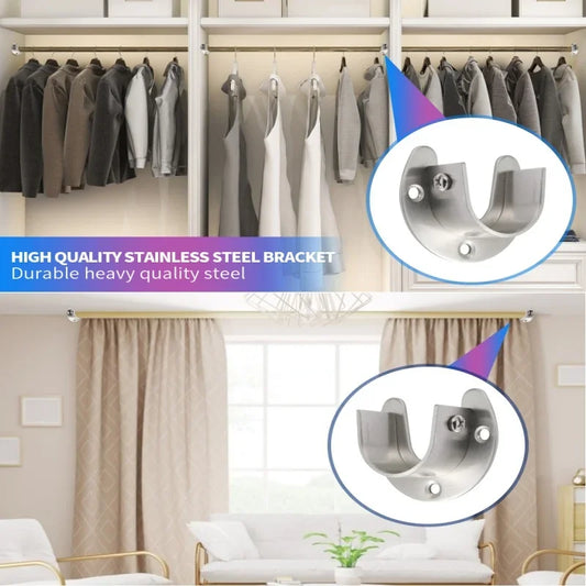 304 Stainless Steel Wardrobe Rod Brackets