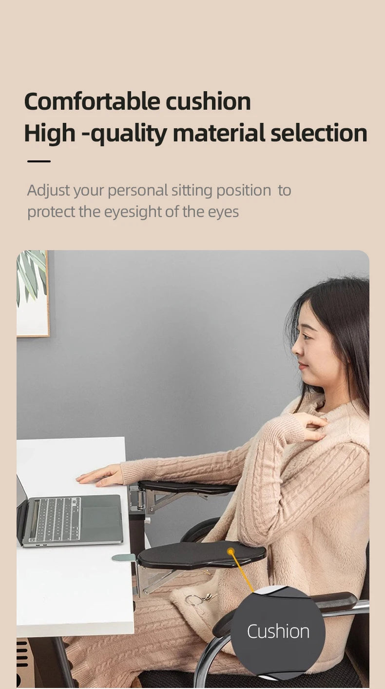 Foldable Rotating Wrist & Elbow Support for Office Desks