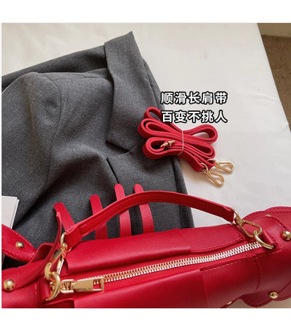 Shaped PU Leather Crossbody Bag