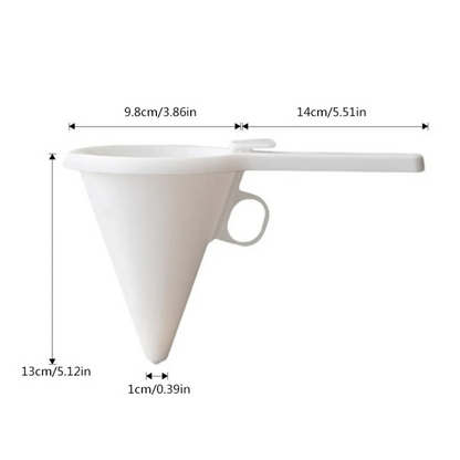 Handheld Batter Dispenser Funnel with Flow Control for Baking & Dessert Decorating