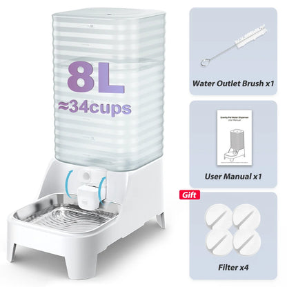 Furpipi 8L Elevated Automatic Pet Water Dispenser