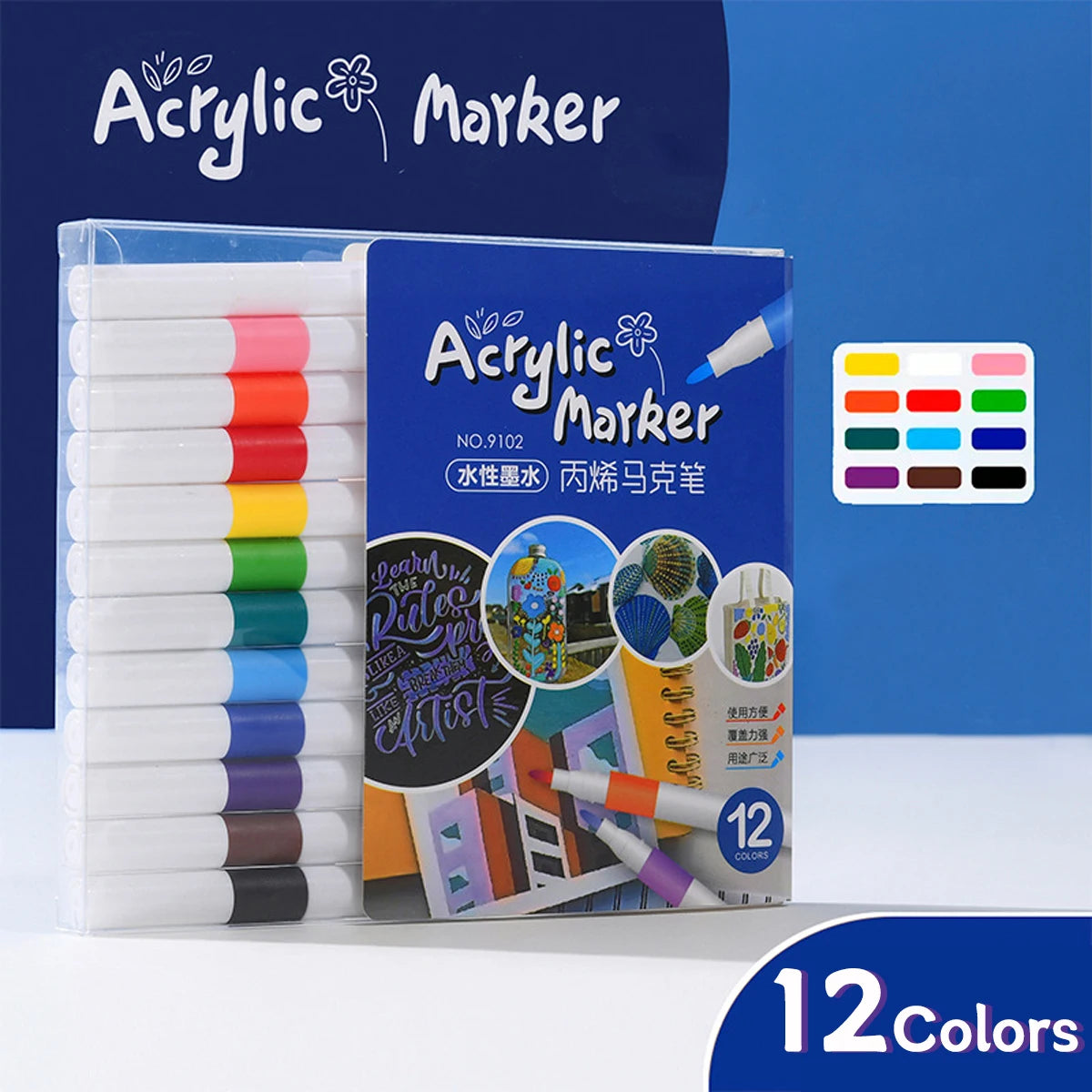 24-80 Colors Art Oily Marker Pen Set