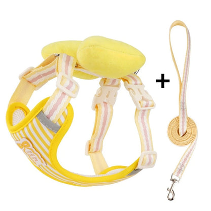 Dog Harness with Bow & No-Pull Leash