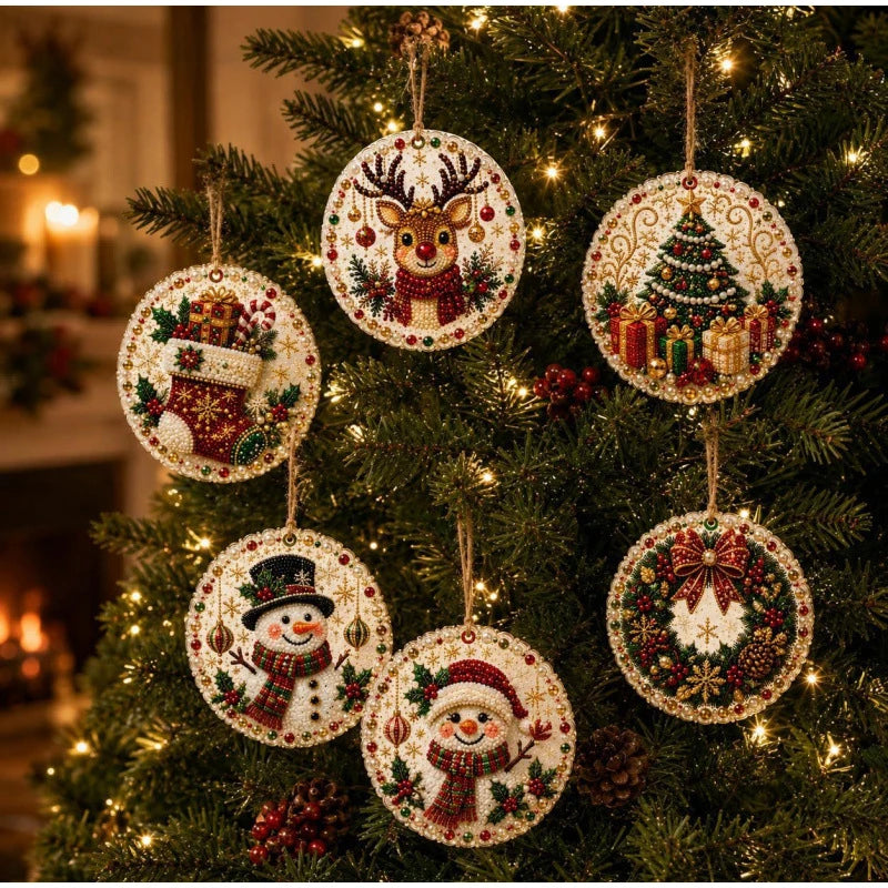 DIY Christmas Diamond Painting Ornament Kit