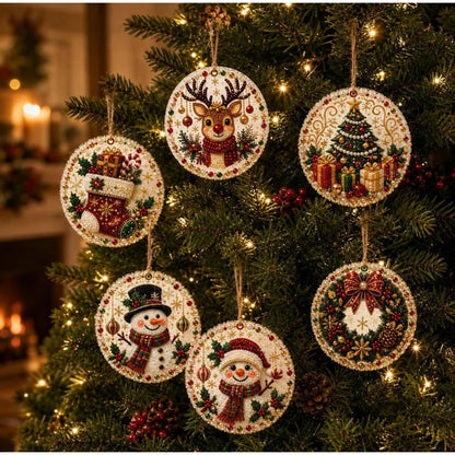 DIY Christmas Diamond Painting Ornament Kit
