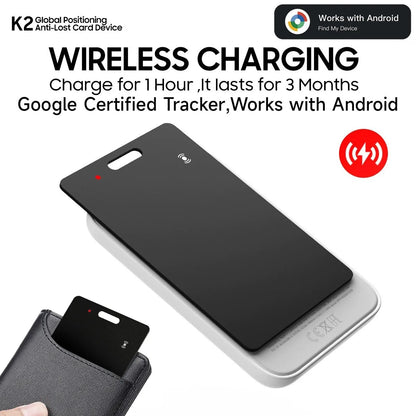 Android Smart Tracker Card with Google Find My Support