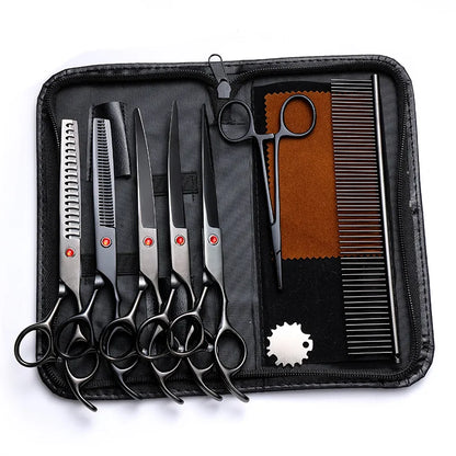 Professional 7 Inch Pet Grooming Scissors Kit