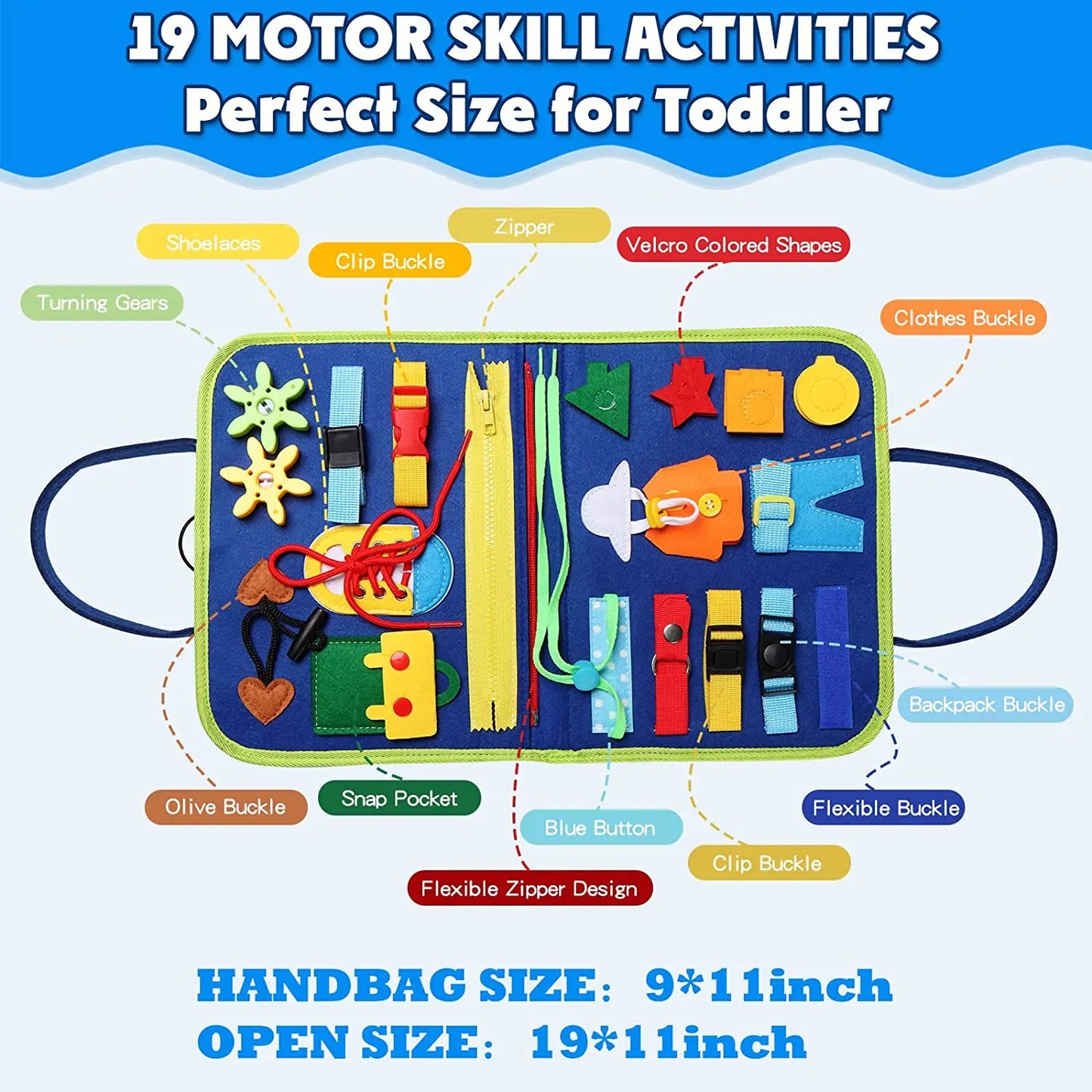 Montessori Busy Board Sensory Activity Toy