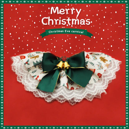 Christmas Adjustable Pet Lace Bandana Collar