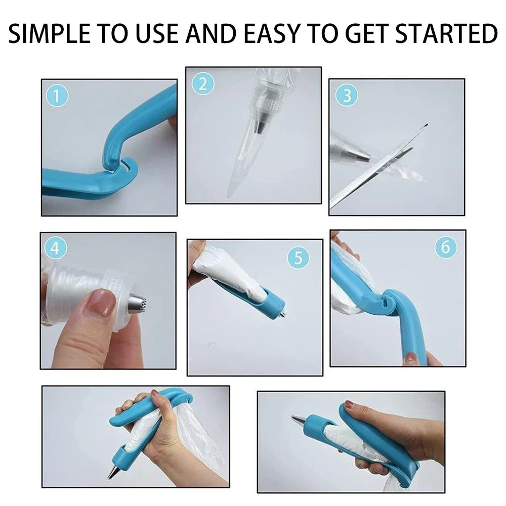Cake Decorating Piping Gun with Removable Piping Bag