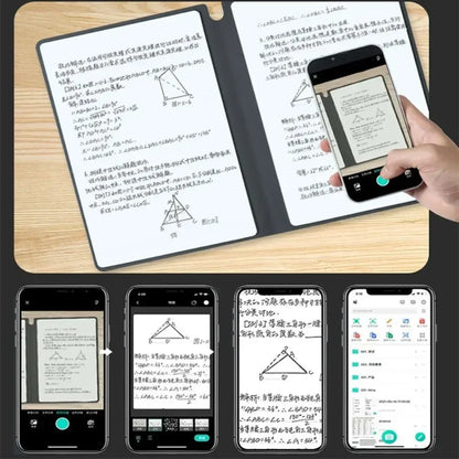 A5 Reusable Whiteboard Notebook Set with Pen & Erasing Cloth