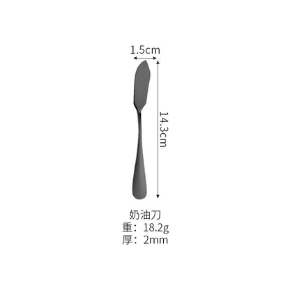 Black Stainless Steel Cutlery Set