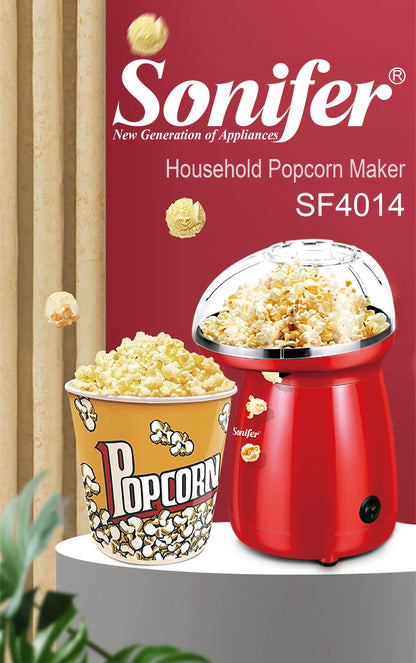 Oil-Free Electric Popcorn Machine with Butter Tray