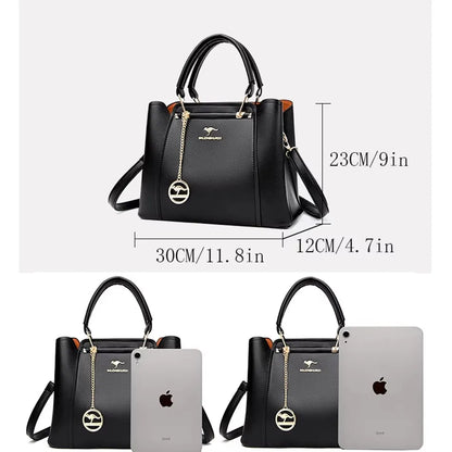 Large Capacity Women’s Leather Tote Handbag
