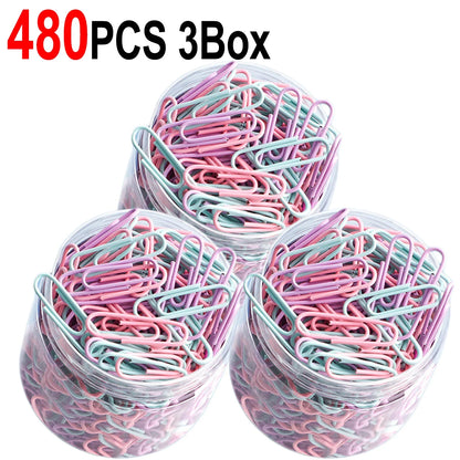 Pastel Metal Paper Clips Set