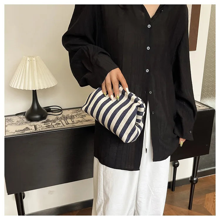 Summer Woven Crochet Beach Clutch Handbag