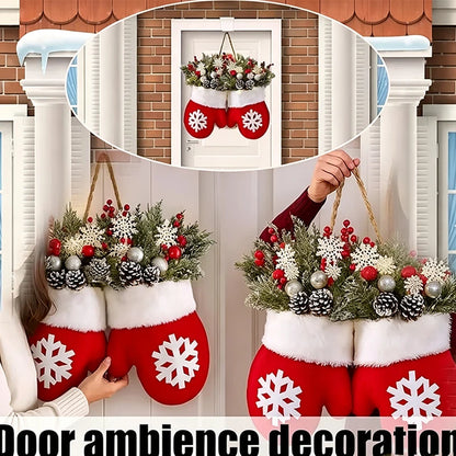 Christmas Glove Wreath