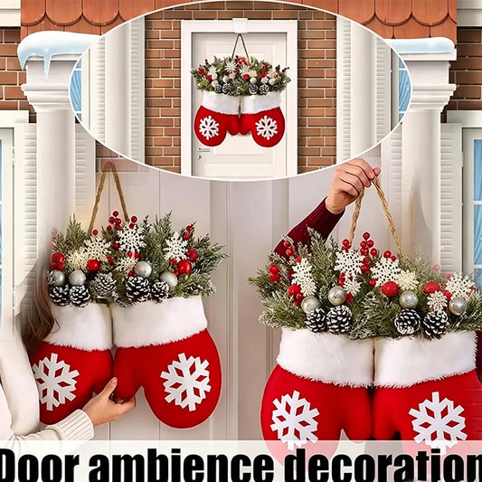 Christmas Glove Wreath