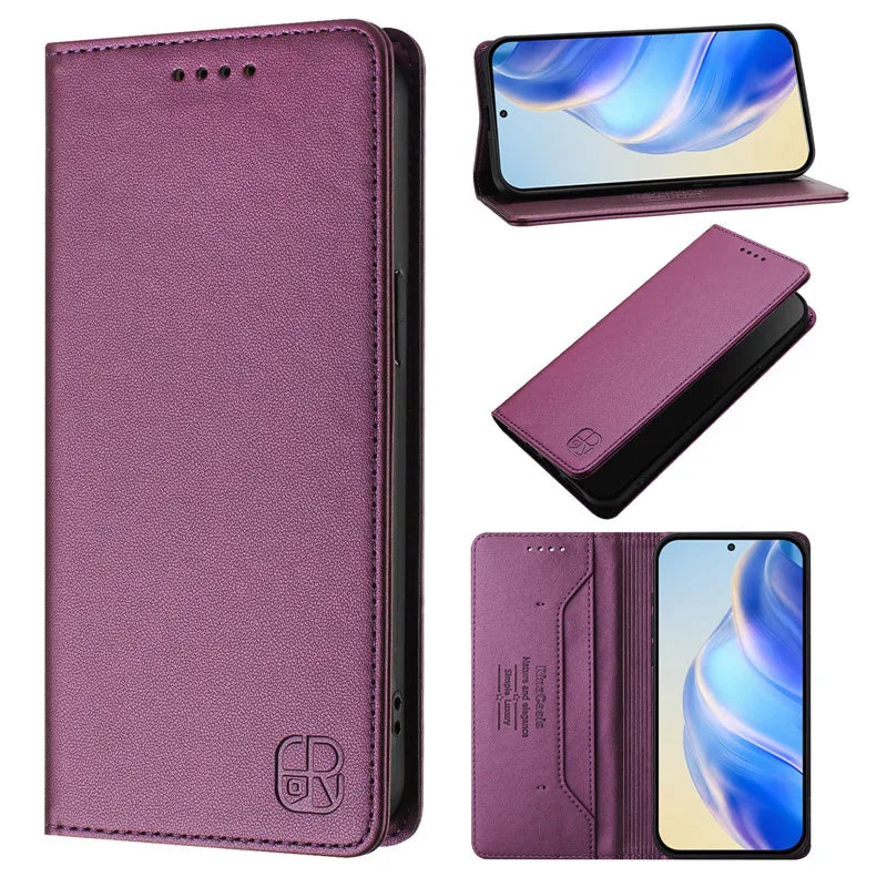 Luxury Wallet Flip Case for Vivo Smartphones