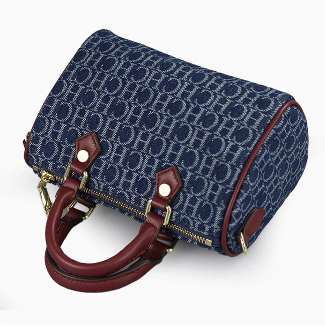 Vintage Monogram Crossbody Handbag for Women