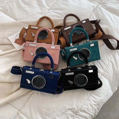 2023 New Women Personalized Fashion Camera Shape Clutch Ladies Casual Mini Crossbody Bag Small Shoulder Bag Purse