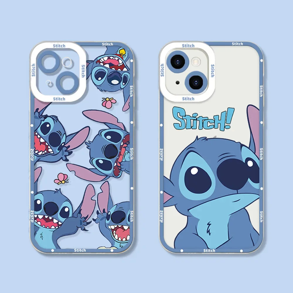 Cartoon Lilo Stitch Cute Phone Case For Iphone 14 15 12 13 Mini 11 Pro Max Xs XR