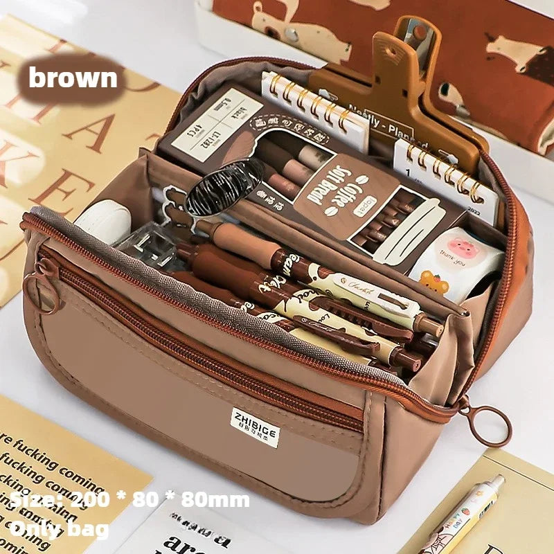 Large Capacity Multi-Layer Fabric Pencil Case