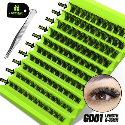 GROINNEYA DIY Natural Volume Cluster Lashes