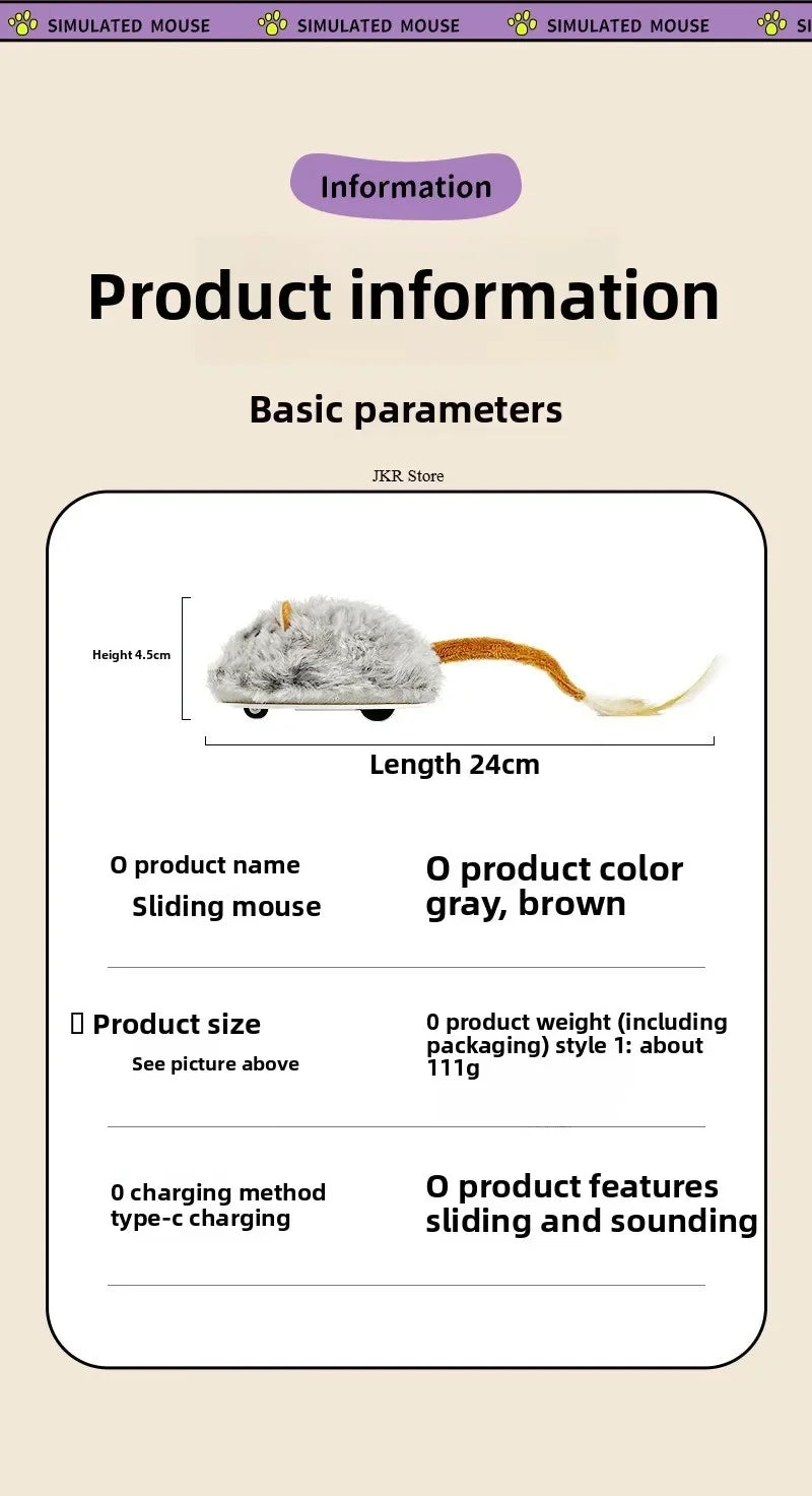 Interactive Moving Mouse Cat Toy